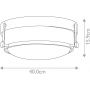 Elstead Lighting Harper HKHARPERFHB plafon 3x60 W biały-mosiądz zdj.2