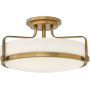 Elstead Lighting Harper HKHARPERSFMHB lampa podsufitowa 3x60 W biała-mosiądz zdj.1