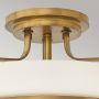 Elstead Lighting Harper HKHARPERSFMHB lampa podsufitowa 3x60 W biała-mosiądz zdj.3