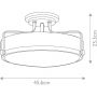 Elstead Lighting Harper HKHARPERSFMHBCS lampa podsufitowa 3x60 W mosiądz-przezroczysta zdj.2