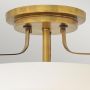 Elstead Lighting Harper HKHARPERSFSHB lampa podsufitowa 3x60 W biała-mosiądz zdj.3