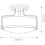 Elstead Lighting Harper HKHARPERSFSHB lampa podsufitowa 3x60 W biała-mosiądz zdj.2