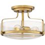 Elstead Lighting Harper HKHARPERSFSHBCS lampa podsufitowa 3x60 W mosiądz-przezroczysta zdj.1
