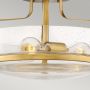 Elstead Lighting Harper HKHARPERSFSHBCS lampa podsufitowa 3x60 W mosiądz-przezroczysta zdj.5
