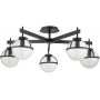 Elstead Lighting Hollis HKHOLLIS5CBK lampa podsufitowa 5x40 W czarna zdj.1