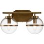 Elstead Lighting Hollis HKHOLLIS2CHBBATH kinkiet 2x40 W mosiądz zdj.1