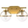 Elstead Lighting Hollis HKHOLLIS2CHBBATH kinkiet 2x40 W mosiądz zdj.3