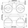 Elstead Lighting Hollis HKHOLLIS2OBKBATH kinkiet 2x40 W biały-czarny zdj.2
