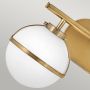 Elstead Lighting Hollis HKHOLLIS2OHBBATH kinkiet 2x40 W biały-mosiądz zdj.3