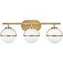 Elstead Lighting Hollis HKHOLLIS3OHBBATH kinkiet 3x40 W biały-mosiądz zdj.1