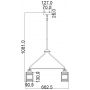 Elstead Lighting Ashland Bay KLASHLANDBAY5PBU lampa wisząca 5x60 W brązowa zdj.2