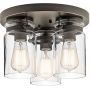 Elstead Lighting Brinley KLBRINLEYFOZ plafon 3x60 W brązowy zdj.1