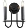 Elstead Lighting Capitol Hill KLCAPITOLHILL2BLK kinkiet 2x40 W czarny zdj.1