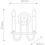 Elstead Lighting Capitol Hill KLCAPITOLHILL2PNBR kinkiet 2x40 W mosiądz zdj.2