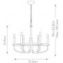 Elstead Lighting Capitol Hill KLCAPITOLHILL6BN lampa wisząca 6x40 W nikiel zdj.2