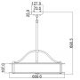 Elstead Lighting Emory KLEMORYPMOZ lampa wisząca 4x60 W brązowa zdj.2