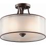 Elstead Lighting Lacey KLLACEYSFMB lampa podsufitowa 3x40 W brązowa-kremowa zdj.1