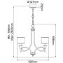 Elstead Lighting Lacey KLLACEY5MB lampa wisząca 5x40 W brązowa-kremowa zdj.2