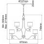 Elstead Lighting Lacey KLLACEY9AP lampa wisząca x40 W biała zdj.2