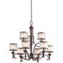 Elstead Lighting Lacey KLLACEY9MB lampa wisząca x40 W brązowa-kremowa zdj.1