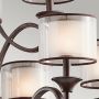 Elstead Lighting Lacey KLLACEY9MB lampa wisząca x40 W brązowa-kremowa zdj.4