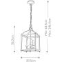 Elstead Lighting Larkin KLLARKINPMOZ lampa wisząca 3x60 W brązowa zdj.2