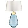 Elstead Lighting Lena LENATLLBLUEOWSS lampa stołowa 2x60 W niebieska-satyna zdj.4
