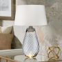 Elstead Lighting Lena LENATLLSMOKEOWSS lampa stołowa 2x60 W satyna zdj.2