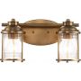 Quintiesse Ashland Bay QNASHLANDBAY2NBRBATH kinkiet 2x60 W mosiądz zdj.1