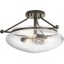 Quintiesse Belle QNBELLESFOZ lampa podsufitowa 3x40 W brązowa zdj.1