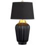 Quintiesse Bexley QNBEXLEYTLBKBB lampa stołowa 1x60 W czarna-mosiądz zdj.2
