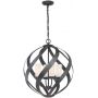 Quintiesse Blacksmith QNBLACKSMITH4POBK lampa wisząca 4x40 W czarna-opal zdj.1