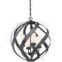 Quintiesse Blacksmith QNBLACKSMITH4POBK lampa wisząca 4x40 W czarna-opal zdj.2