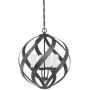 Quintiesse Blacksmith QNBLACKSMITH4POBK lampa wisząca 4x40 W czarna-opal zdj.4