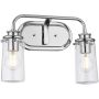 Quintiesse Braelyn QNBRAELYN2PC kinkiet 2x40 W chrom-przezroczysty zdj.1