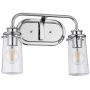 Quintiesse Braelyn QNBRAELYN2PC kinkiet 2x40 W chrom-przezroczysty zdj.2