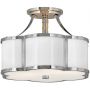 Quintiesse Chance QNCHANCESFSPN lampa podsufitowa 2x60 W nikiel zdj.1