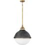 Quintiesse Fletcher QNFLETCHERPLAZ lampa wisząca 3x60 W biała-mosiądz zdj.1