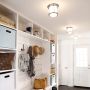 Quintiesse Hadrian QNHADRIANMINIFCMOPAL lampa podsufitowa 1x60 W chrom-szkło opalizowane zdj.3