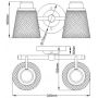 Quintiesse Hudson QNHUDSON2BATH kinkiet 2x3 W chrom-przezroczysty zdj.2
