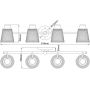 Quintiesse Hudson QNHUDSON4BATH kinkiet 4x3 W chrom-przezroczysty zdj.2