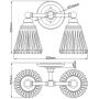 Quintiesse Keynes QNKEYNES2BATH kinkiet 2x3 W chrom-przezroczysty zdj.2