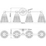 Quintiesse Keynes QNKEYNES4BATH kinkiet 4x3 W chrom-przezroczysty zdj.2