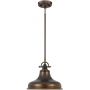 Elstead Lighting Emery QZEMERYPMPN lampa wisząca 1x60 W brązowa zdj.1