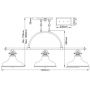 Elstead Lighting Emery QZEMERY3PPN lampa wisząca 3x60 W brązowa zdj.2