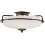 Elstead Lighting Griffin QZGRIFFINFPN lampa podsufitowa 3x60 W brązowa zdj.1