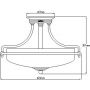 Elstead Lighting Griffin QZGRIFFINSFSWS lampa podsufitowa 3x60 W mosiądz zdj.2