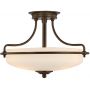 Elstead Lighting Griffin QZGRIFFINSFSPN lampa podsufitowa 3x60 W brązowa zdj.1