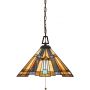 Elstead Lighting Inglenook QZINGLENOOKPA lampa wisząca 3x60 W brązowa zdj.1