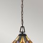 Elstead Lighting Inglenook QZINGLENOOKPA lampa wisząca 3x60 W brązowa zdj.2